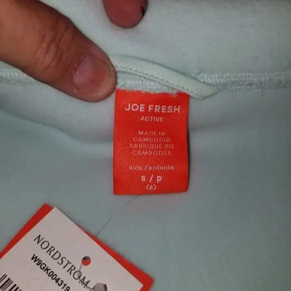 Joe Fresh Fleece Zip Jacket Funnel Neck Front Zip Size Small